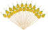 Minisland Mix-colored Watermelon Pineapple Leaf Cocktail Picks, 4.7 Inch Long Bamboo Toothpicks for Appetizers, 100