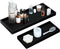 BBK Bathroom Vanity Tray, 2 Pack Silicone Bathroom Tray for Counter, Perfume Key Trinket Ring Tray, Black