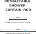 Shower Curtain Rod 42-78 Inch, 1" Diameter Adjustable Tension Rods for Bathroom Windows, No Drilling, Black