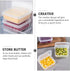 Cheese Storage for Fridge, 2 Pcs Airtight Utensil Holder, Deli Meat Saver Butter Boxes, Meal Prep Container for Kitchen