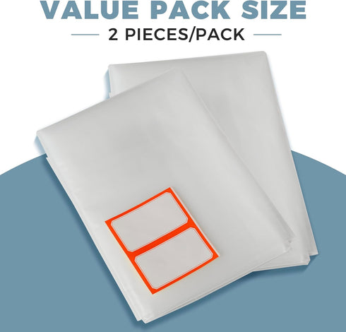 Storage Standard 2-Pack 58" 28" 52.5" Patio Loveseat Bench Cover - Reusable & Heavy-Duty Clear Plastic Outdoor Patio