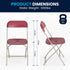 650LB Flash Furniture Hercules Series Plastic Folding Chair - Red - Weight Capacity Comfortable Event Chair