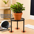 Chejievy 1 Pack Metal Round Plant Stands, Small Flower Pot Stand for Garden Home, Anti-rust Circle Plant holders