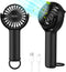 2 IN 1 Mini Portable Handheld Fan with Keychain Stand, Personal Powerful Cooling Fan, USB Rechargeable, Black