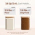 3.6 Set 2, ComSaf Qt Glass Food Storage Containers of Large Storage Containers with Lids, Square Glass Jars with Lids
