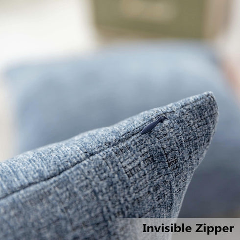 Home Brilliant 12x20 Pillow Cover for Couch Chair, Super Soft Lumbar Throw Pillow Cover, Pack of 2, Jeans Blue (30cm x