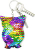 TTSAM 20 Pieces Reversible Mermaid Sequin Keychain, Glitter Flip Sequin Keychains Animal Shape for Party Events Gift