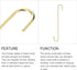 S Hooks for Hanging 2Pcs - Steel Extra Long 300mm/12 S Shaped Hangers for Plants, Garden, Kitchenware