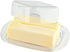 2 Countertop Large Butter Dish with Lid, Butter Keeper, Plastic Butter Holder Tray Container, Holds Stick of Butter