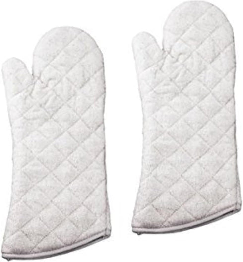 New Star Foodservice Oven Mitts, Set of 2 - Extra Defense, Tan Terry Cloth, 17-Inch