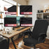 SARAFLORA 2 Pack Stretchable Office Chair Cover, Removable Computer Chair Slipcover with Zipper, Black