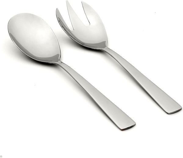 Oneida Nocha 2 Piece Everyday Flatware Salad, 18/0 Stainless Steel, Silverware Set by Oneida