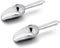 E-far 6 Ounce Ice Scoop Set of 2, Small Stainless Steel Scoops for Ice Cube, Candy, Flour