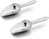 E-far 6 Ounce Ice Scoop Set of 2, Small Stainless Steel Scoops for Ice Cube, Candy, Flour