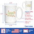 Vintage 1954 Fun 70th Birthday Coffee Mug Gifts for Men & Women Turning 70, Retro Large 15oz White Ceramic Mug.