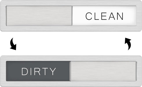 KitchenTour Dishwasher Magnet Clean Dirty Sign, Premium Stainless Steel Grade 304 Non-Scratch Magnet for Dishwasher,