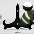 Guffman 12 Inch Wooden Display Stand - Black Wood Plate Stand for Decorative Plates