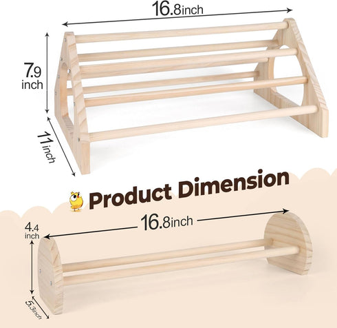 2-Pack, Set Chicken Perch Heavy Duty Roosting Bars for Chickens in Coop, Large & Small Combo for Different Breeds