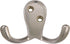 Design House 207761 Wall-Mounted Double Hook for Coat Hat, Towel Robe in Bathroom or Closet Satin Nickel 10-Pack