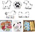 Puppy Dog Paw and Bone Shaped Cookie Cutter, Stainless Steel Biscuit/Fondant Molds, Homemade Baking Tools by EORTA, Set