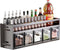 ANQIA Kitchen Spice Rack Wall Mount Hanging Seasoning Box Over Stove Hanging Shelf