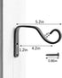 APBFH 2Pcs 5in Decorative Outdoor Iron Wall Hooks for Hanging Lantern Jar Sconce Solar Light Small Planter Bird House