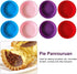 8 pcs Silicone Tart and Pie Molds - 4 Inch Fluted Mini Nonstick Quiche Pan for DIY Baking Pies and Desserts