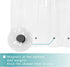 Mrs Awesome Clear PEVA Shower Curtain Liner, 60x72 inches, Waterproof with 6 Magnets, Thick Plastic