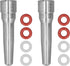 2Pcs Stainless Steel Coffee Machine Steam Nozzle, Suitable for Home Kitchen Cafe Milk Foam