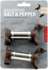 Kikkerland Dachshund Salt and Pepper Shakers, Brown/Silver