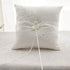 Awtlife Flower Wedding Ring Pillow Ivory Cushion Bearer for Beach Wedding, 8.26 Inch