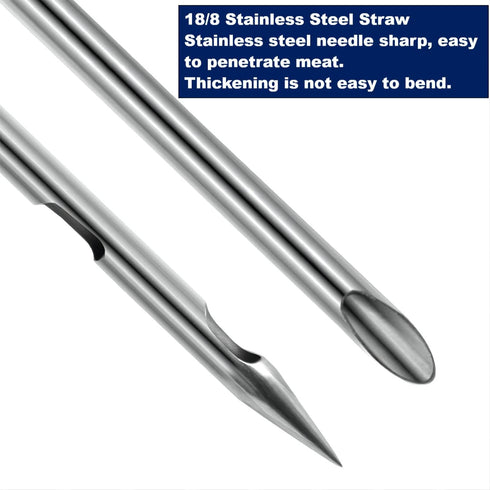 Smithcraft Turkey Baster, Stainless Steel Baster Syringe Set with Needles & Cleaning Brush