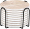 9 Pieces Ceramic Coasters for Coffee Table Absorbent, Billbotk Drink Coasters with