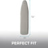 HOME GENIE Ironing Board Cover, Silicone Coating, Full Size Scorch Resistant Padding, Heavy Duty Silver Covers
