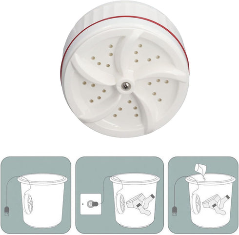 Portable Washing Machine: Mini Impeller Washer for RV, Camping, Hiking, Foldable 30 Minutes Cycle