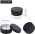 BENECREAT 5 Packs 8oz Matte Large Black Aluminum Tin Can Round Metal Tins with Screw Lid for Spices, Candies Tea and Chrismas Treat