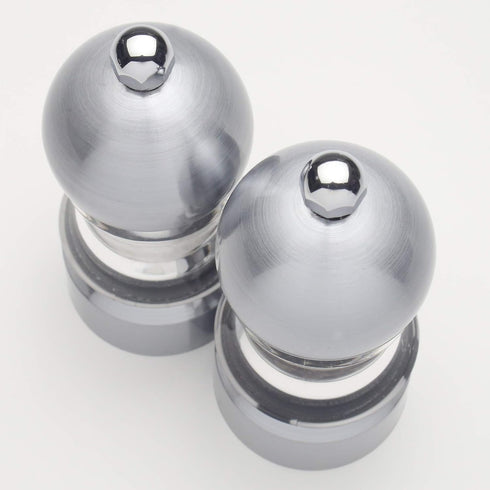 Chef Specialties Clear 3.5" Metro Pepper Mill and Salt Mill Set