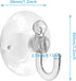 Piutouyar 20Pcs Clear Suction Cup Hooks 30mm/1.2" Transparent Suckers for Window Wall Bathroom Kitchen Hook