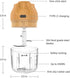 Electric Mini Food Chopper, 250ML, Compact Wireless Processor for Garlic, Fruit, Vegetable, Ginger, Chili, Meat, Wood
