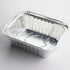 PARTY BARGAINS 1 Lb. Small Aluminum Pan with Lids - 50 Pack Disposable Take-Out Pans