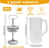 Hlimior 2 Pack 2 64oz Mixing Pitcher for Drinks Quart/ Plastic Water Pitcher with LidEasy-Mix Juice ContainerAngled