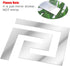 SelfTek 48Pcs Acrylic Mirror Wall Stickers, Peel and Stick Mirror Decals for DIY Home Decor, Silver
