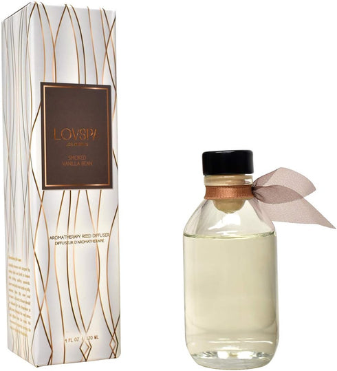 LOVSPA Smoked Vanilla Reed Diffuser Set, Scented Oil Diffuser with Sticks, Home Fragrance Accessories