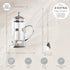 DUJUST Silver French Press Coffee Maker, Luxury Design with 4-Level Filter System, 34oz