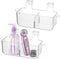 Poeland 2 Pack Over Cabinet Door Organizer, Plastic Storage Bin with 2