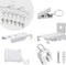 KOLAKO Curtain Track Accessories for 20Ft Flexible Bendable Ceiling Wall Mount Curved Curtain Track Hardware
