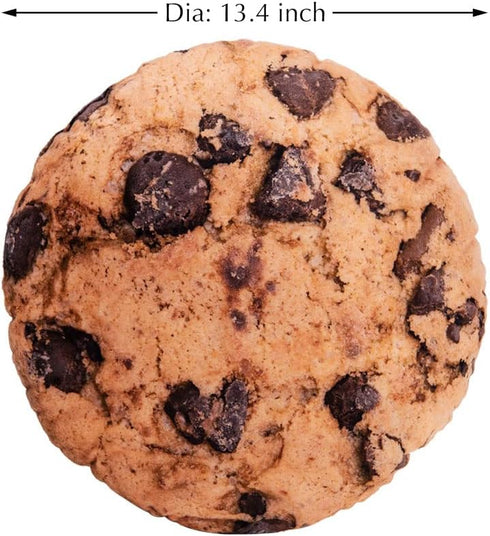 HYSEAS Round Throw Pillow 13.4 Inch Chocolate Cookie, 3D Digital Print Decorative Soft Plush Pillow for Couch or Chair