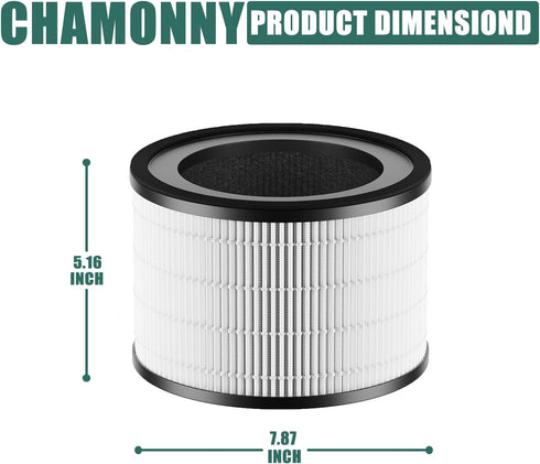 MAF-02 Filter Replacement for Miko IBUKI M Air Purifier, 3-in-1 H13 True HEPA and Activated Carbon Filter, 2 Pack