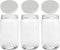 JARMING COLLECTIONS Mason Jars, 32 Oz Glass Extra Wide Mouth Quart Storage Jars with BPA Free Plastic Lids, Set of 3