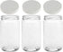JARMING COLLECTIONS Mason Jars, 32 Oz Glass Extra Wide Mouth Quart Storage Jars with BPA Free Plastic Lids, Set of 3